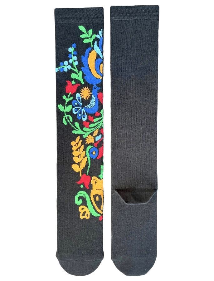 Knee length Socks "Petrykivka", black