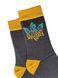 Men's socks Glory to Ukraine, made from Indian cotton, dark gray