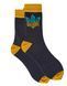 Men's socks Glory to Ukraine, made from Indian cotton, dark gray