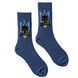 Men's socks Ghost of Kyiv, made from Indian cotton, blue