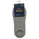 Men's ultra short socks "Mesh" made from Indian cotton, gray