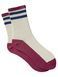 Socks "Color-foot" high elastic, made from Indian cotton, beige/burgundy