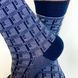 Men's jacquard socks made from Indian cotton, blue, 39-41
