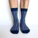 Men's jacquard socks made from Indian cotton, blue, 39-41