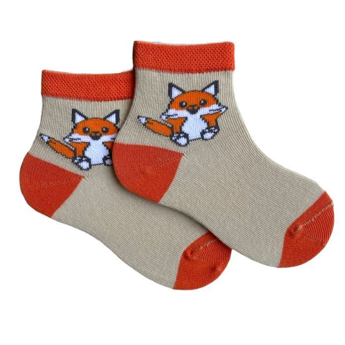 Children's socks "Fox" from Indian cotton