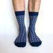 Men's jacquard socks made from Indian cotton, blue, 44-45