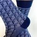 Men's jacquard socks made from Indian cotton, blue, 44-45
