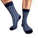 Men's jacquard socks made from Indian cotton, blue, 44-45