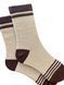 Socks "Color-block" high elastic, made from Indian cotton, beige melange/brown