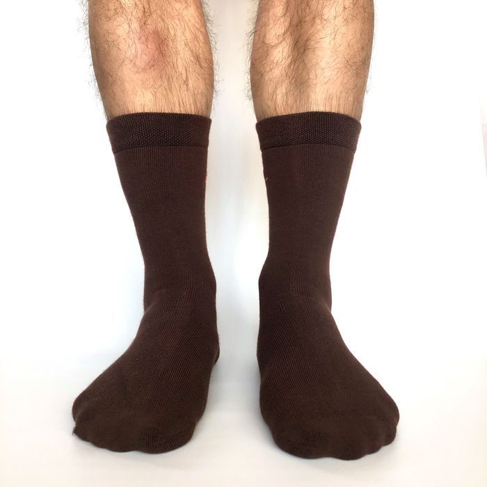 Men's TERRY socks made from Indian cotton, brown