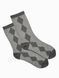 Women's Socks "Black Diamonds" made from Indian cotton, gray melange, 35-37