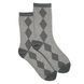 Women's Socks "Black Diamonds" made from Indian cotton, gray melange, 35-37