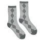 Носки женские "Ромбы" с индийского хлопка, серый меланж, 35-37