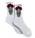 Women's cotton Socks "Calavera", white