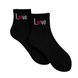 Носки женские "LOVE" с индийского хлопка, черные, 35-37