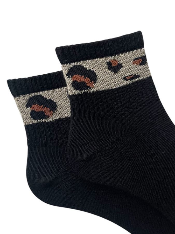 Women's Socks "Leo", made from Indian cotton, black