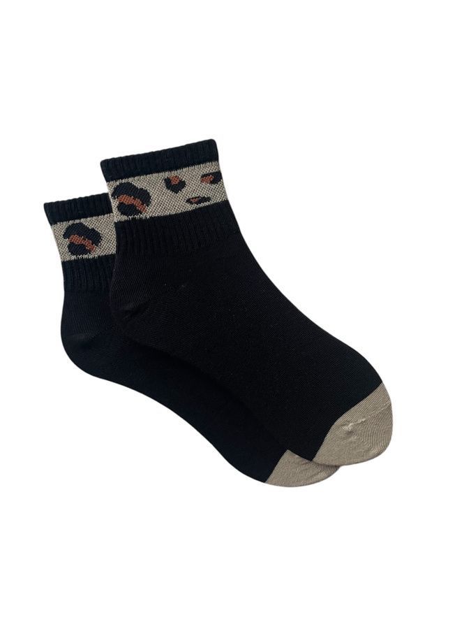Women's Socks "Leo", made from Indian cotton, black