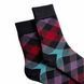Men's socks "Colored squares", made from Indian cotton, black, 41-43
