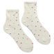 Women's Socks "Dots", made from Indian cotton, milky