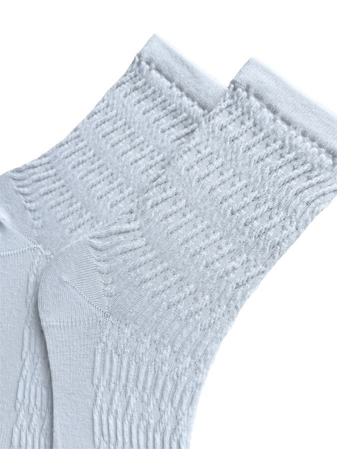 Women's Socks "Guipure" made from Indian cotton, white, 36-39