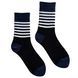 Men's socks "Stripes", made from Indian cotton, black