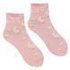 Women's Socks "Flowers", made from Indian cotton, light pink