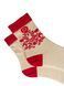 Socks "Ukrainian Embroidery" made from Indian cotton, beige