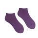 Women's ankle socks with slits made of Indian cotton, purple