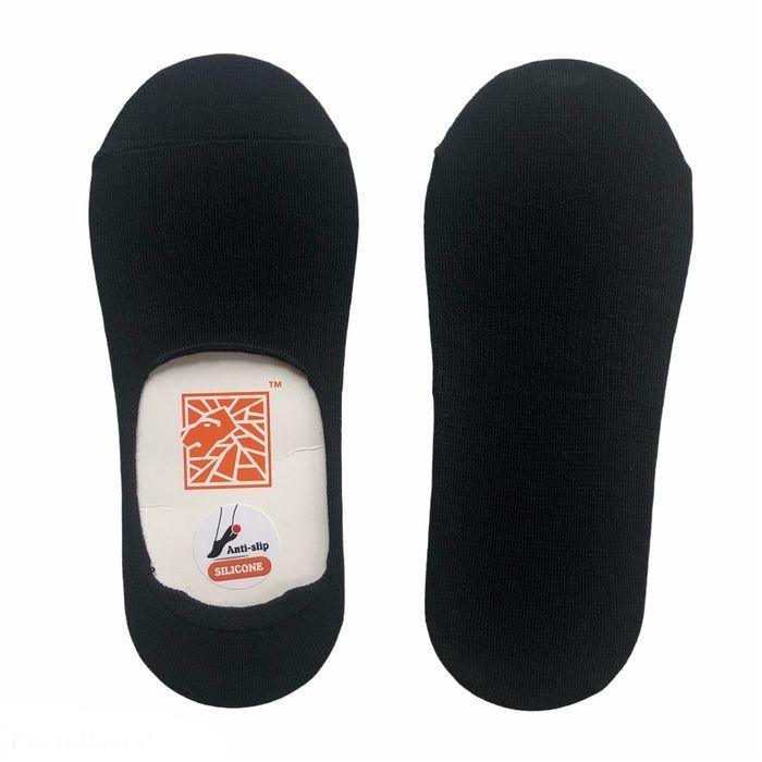 Men's "invisible" socks with Anti-slip SILICONE, black
