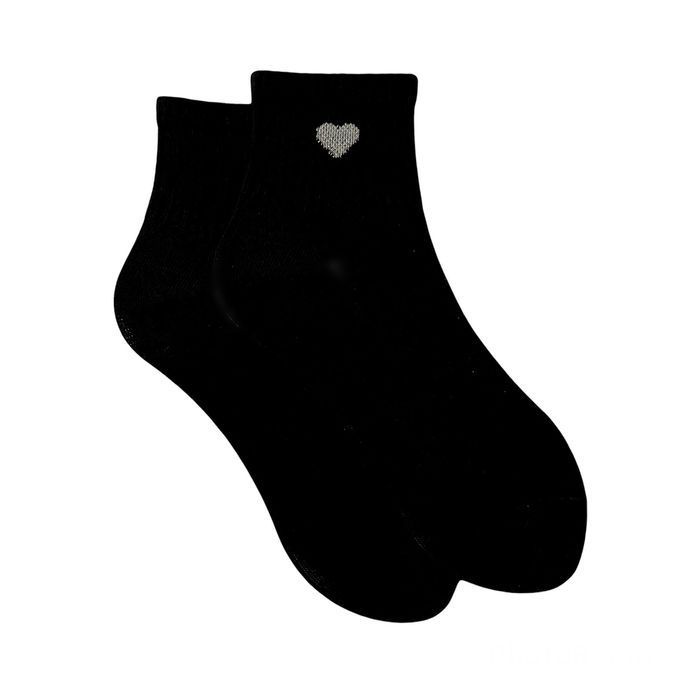 Set of women's Socks "lurex heart" made from Indian cotton, 3 pairs