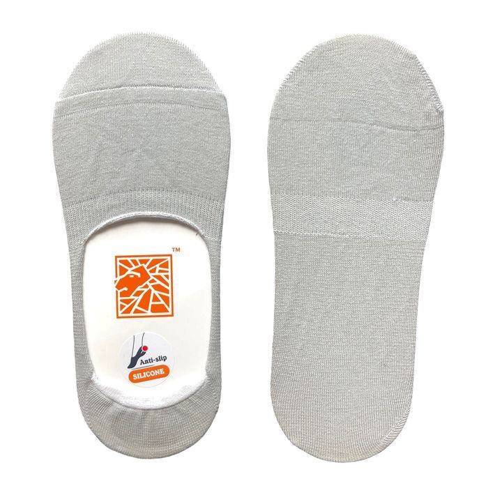 Men's "invisible" socks with Anti-slip SILICONE, gray