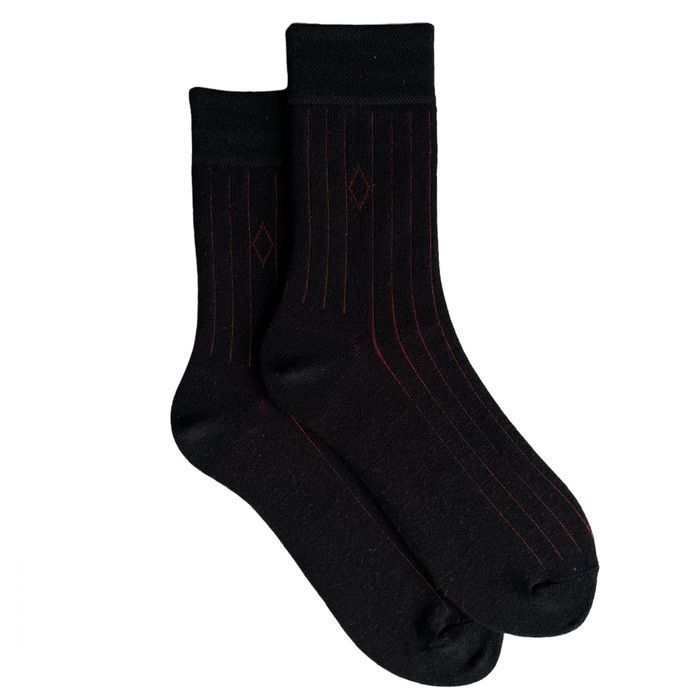 Set of Men's ribbed socks, made from Indian cotton, 4 pairs, 39-41