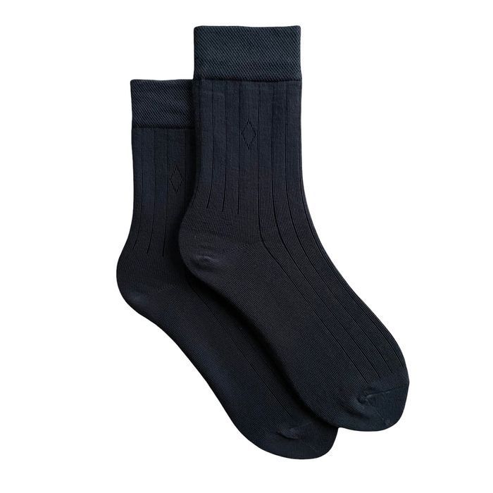 Set of Men's ribbed socks, made from Indian cotton, 4 pairs, 39-41