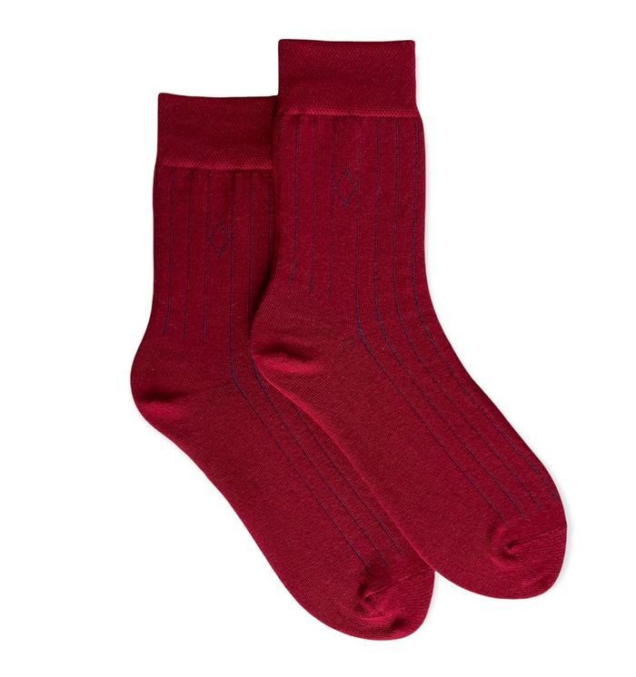 Set of Men's ribbed socks, made from Indian cotton, 4 pairs, 39-41