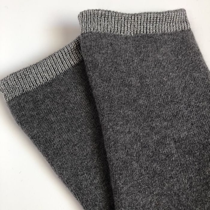 Women's winter socks "Lurex Eraser" made from Indian cotton, dark grey, 35-37