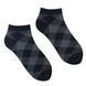 Men's ankle socks Squares made from Indian cotton, black/grey