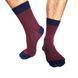 Men's socks made from Indian cotton, raspberry with blue
