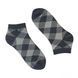 Men's ankle socks Squares made from Indian cotton, gray