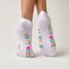 Шкарпетки жіночі "Don't worry, Be Happy" з індійської бавовни, білі