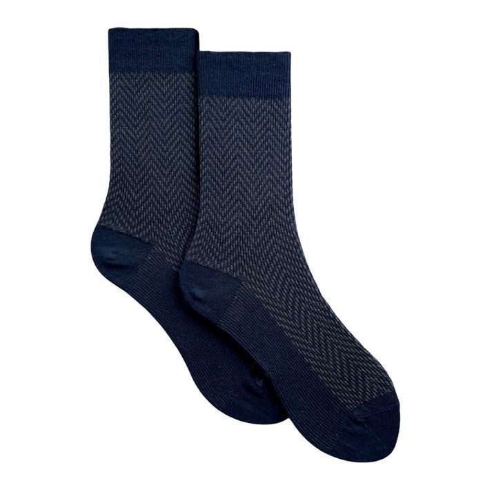 Men's socks made from Indian cotton, dark blue / dark grey