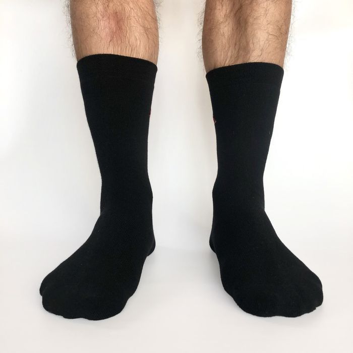 Men's TERRY socks made from Indian cotton, black