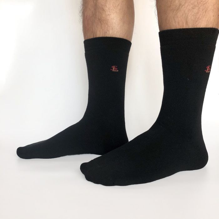 Men's TERRY socks made from Indian cotton, black