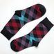 Men's socks "Colored squares", made from Indian cotton, black, 44-45